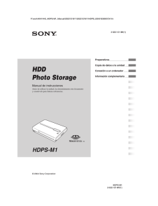 HDD Photo Storage HDPS-M1 Manual de instrucciones