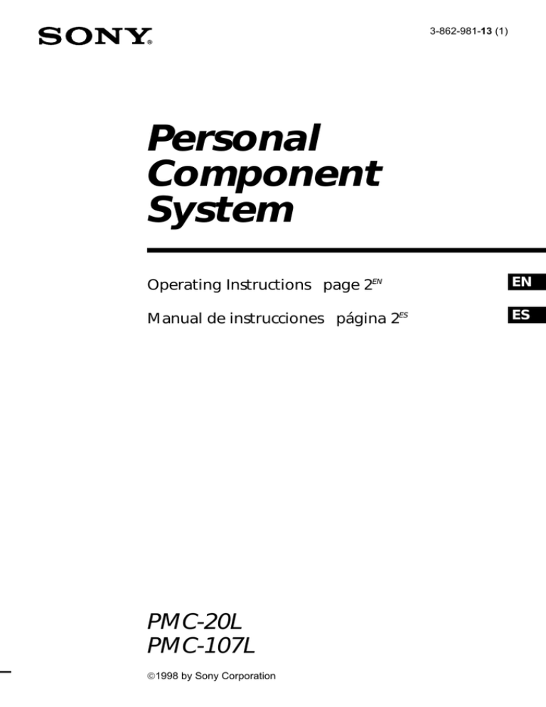 Personal Component Integrated Personal Component System PMC-20L