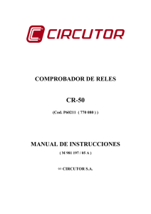 CR-50  COMPROBADOR DE RELES MANUAL DE INSTRUCCIONES