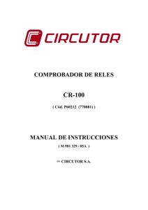 CR-100  COMPROBADOR DE RELES MANUAL DE INSTRUCCIONES