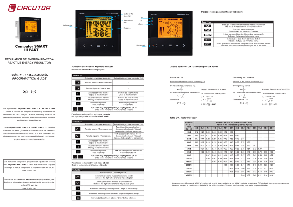 Computer SMART III FAST GUÍA DE PROGRAMACIÓN PROGRAMATION GUIDE