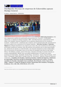 #m30greba Decenas de empresas de Ezkerraldea apoyan Huelga General