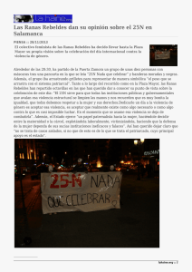 Las Ranas Rebeldes dan su opinión sobre el 25N en Salamanca