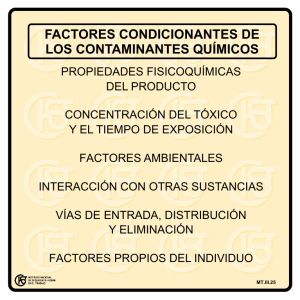 Nueva ventana:Factores condicionantes de los contaminantes químicos (pdf, 23 Kbytes)