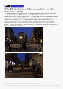 [Fotos] Manifestación en Salamanca contra la represión