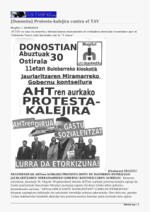 [Donostia] Protesta-kalejira contra el TAV