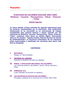 PLASTICOS EN COLOMBIA EDICION 2004-2005: – Tintas