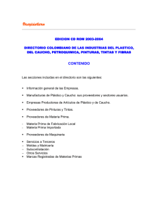 EDICION CD ROM 2003-2004 DIRECTORIO COLOMBIANO DE LAS INDUSTRIAS DEL PLASTICO,