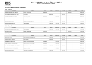 U N I V E R S I D A... LIC-E012-ARQ. Licenciatura en Arquitectura Grado: 3 Grupo: A