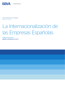 La Internacionalización de las Empresas Españolas Documentos de Trabajo Número 12/29
