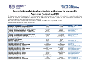 Convenio General de Colaboración Interinstitucional de Intercambio Académico Nacional (ANUIES)