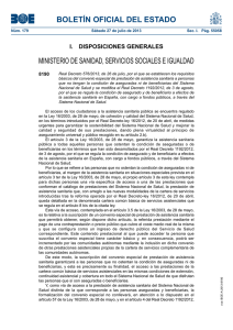 BOLETÍN OFICIAL DEL ESTADO MINISTERIO DE SANIDAD, SERVICIOS SOCIALES E IGUALDAD 8190