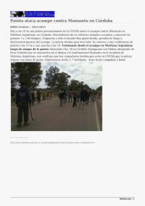 Patota ataca acampe contra Monsanto en Córdoba