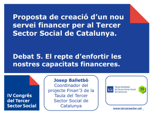 PDF "Proposta de creació d’un nou servei financer per al Tercer Sector Social de Catalunya"