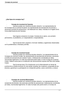   ¿Qué tipos de consejos hay? Consejo de Juventud de Canarias