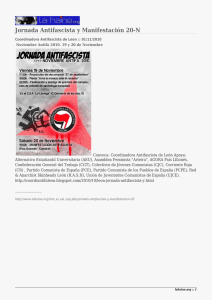 Jornada Antifascista y Manifestación 20-N
