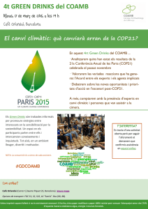 ‘El canvi climàtic: què canviarà arran de la COP21?’