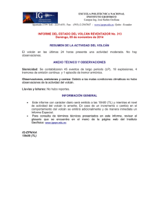 INFORME DEL ESTADO DEL VOLCÁN REVENTADOR No. 313