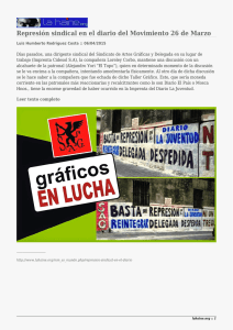 Represión sindical en el diario del Movimiento 26 de Marzo