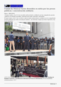 Ciudad de México] Varios detenidos en mitin por los presos