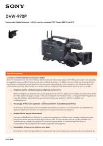 DVW-970P Camcorder Digital Betacam 16:9/4:3 con tres sensores CCD Power HAD...