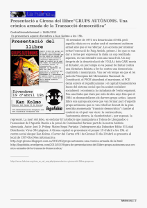 Presentació a Girona del llibre“GRUPS AUTÒNOMS. Una