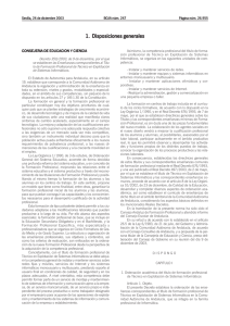 Decreto 350/2003, de 9 de diciembre, por el que se establecen las ense anzas correspondientes al t tulo de Formaci n Profesional de T cnico en Explotaci n de Sistemas Inform ticos