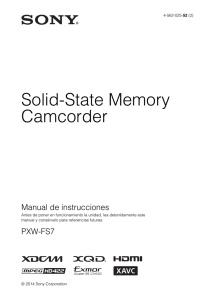 Solid-State Memory Camcorder Manual de instrucciones