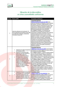 Situación de la Informática en otras comunidades autónomas