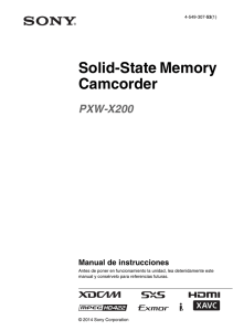 Solid-State Memory Camcorder PXW-X200 Manual de instrucciones