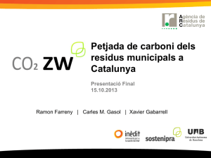 Petjada de carboni dels residus municipals a Catalunya
