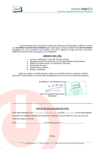 La Junta Directiva de la Asociación Andaluza de Profesores de... Asamblea General Extraordinaria Asociación Andaluza de Profesores de Informática