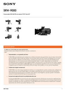 SRW-9000 Camcorder HDCAM SR con sensor CCD IT de 2/3&#34;