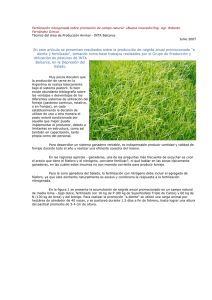 Fertiliz. nitrog. sobre prom. de campo natural