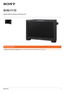 BVM-F170 Monitor OLED de referencia Full HD de 16,5&#34;