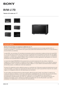 BVM-L170 &#34;Monitor LCD máster de 17&#34;&#34;&#34;