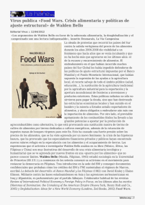 Virus publica «Food Wars. Crisis alimentaria y políticas de
