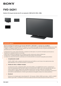 FWD-S42H1 Monitor LCD de gran formato de 42&#34; con resolución 1080...