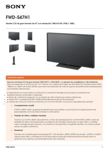 FWD-S47H1 Monitor LCD de gran formato de 47&#34; con resolución 1080...