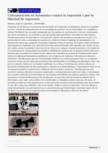Concentración en Salamanca contra la represión y por la