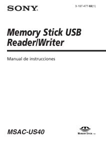 Memory Stick USB Reader/Writer MSAC-US40 Manual de instrucciones