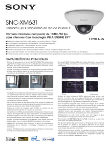 SNC-XM631 Cámara	Full	HD	minidomo	en	red	de	la	serie	X Cámara minidomo compacta de 1080p/30 fps
