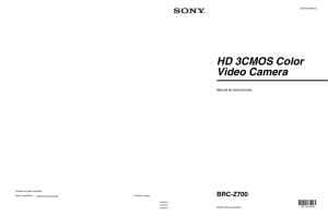 HD 3CMOS Color Video Camera BRC-Z700 Manual de instrucciones