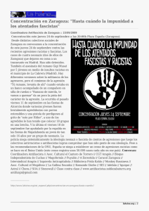 Concentración en Zaragoza: &#34;Hasta cuándo la impunidad a los atentados fascistas&#34;