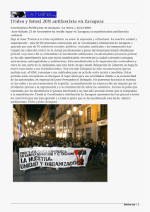 [Vídeo y fotos] 20N antifascista en Zaragoza