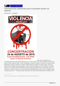 Concentración antitaurina para el próximo martes en Almería