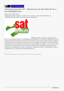 Concentración del SAT - Almería por los derechos de los... las trabajadores/as