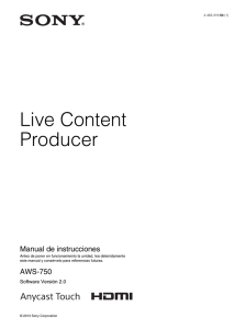 Live Content Producer Manual de instrucciones