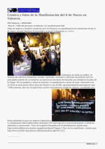 Cronica y fotos de la Manifestación del 8 de Marzo... Valencia.