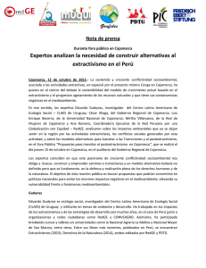 20151007 NP Expertos analizan propuestas para transitar al postextractivismo en Cajamarca.pdf